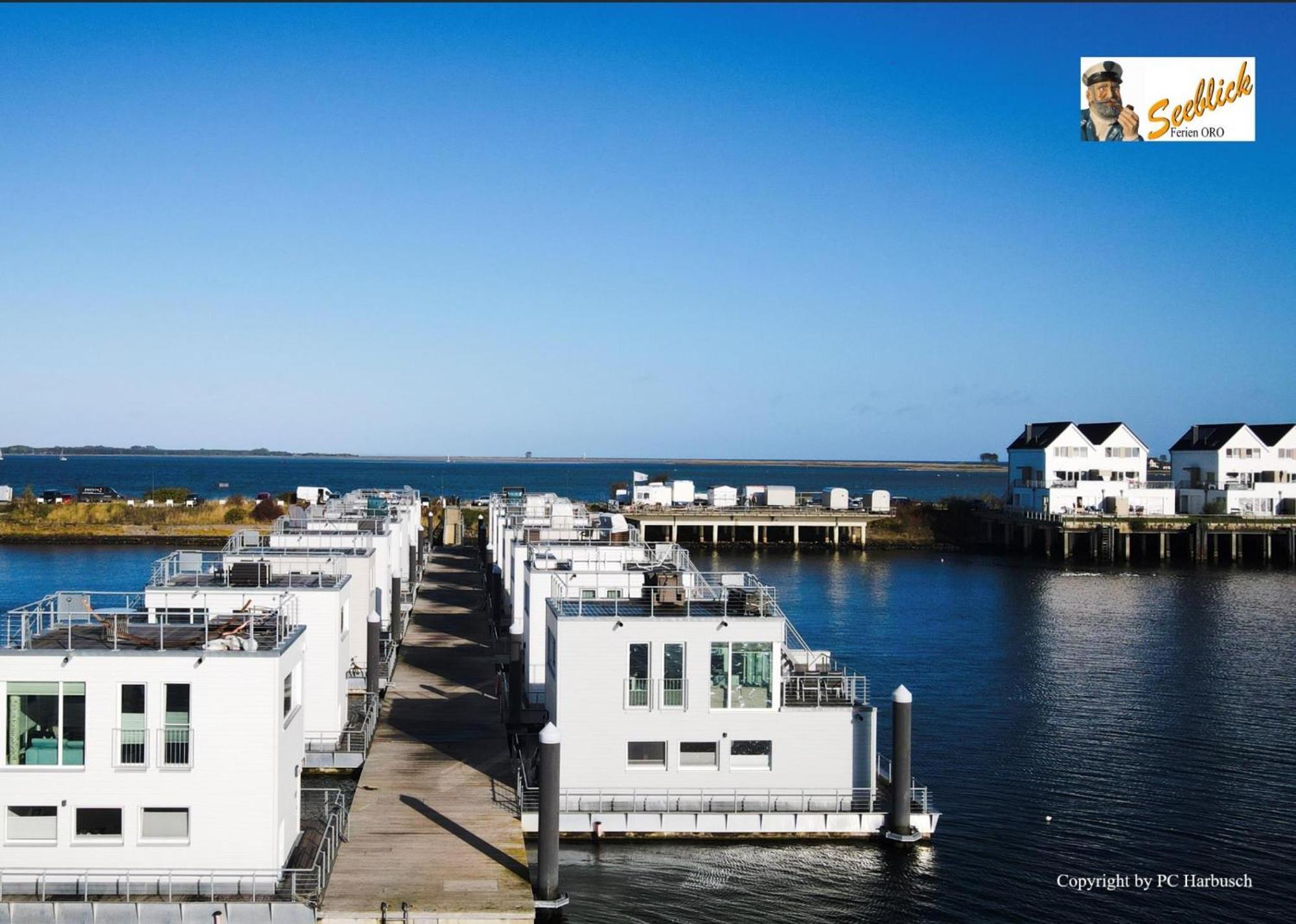 Schwimmendes Ferienhaus Antares One By Seeblick Ferien Oro, Rundum Wasser, Sauna Olpenæs Eksteriør billede